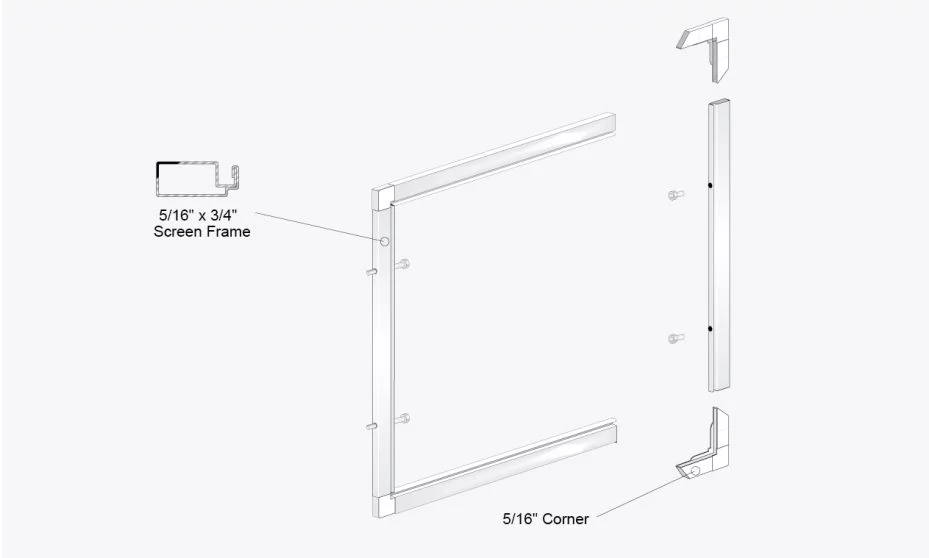 5/16" Window Screen with Plungers