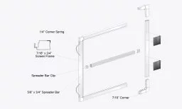 7/16" Window Screen with Spreader Bar