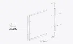 7/16" Window Screen with Plungers