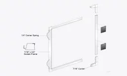 7/16" Window Screen with Springs