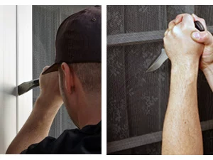 Meshtec Screens are knife sheer and pry resistant