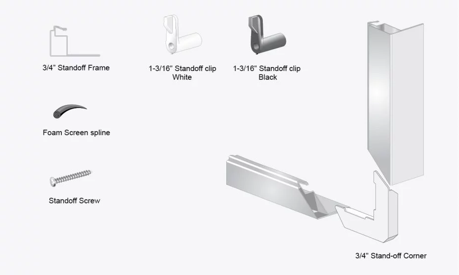 3/4" Standoff Screen with Wicket Door