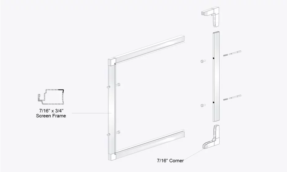 7/16" Window Screen with Plungers
