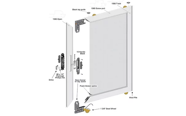 R3-1580 Series Door Screen